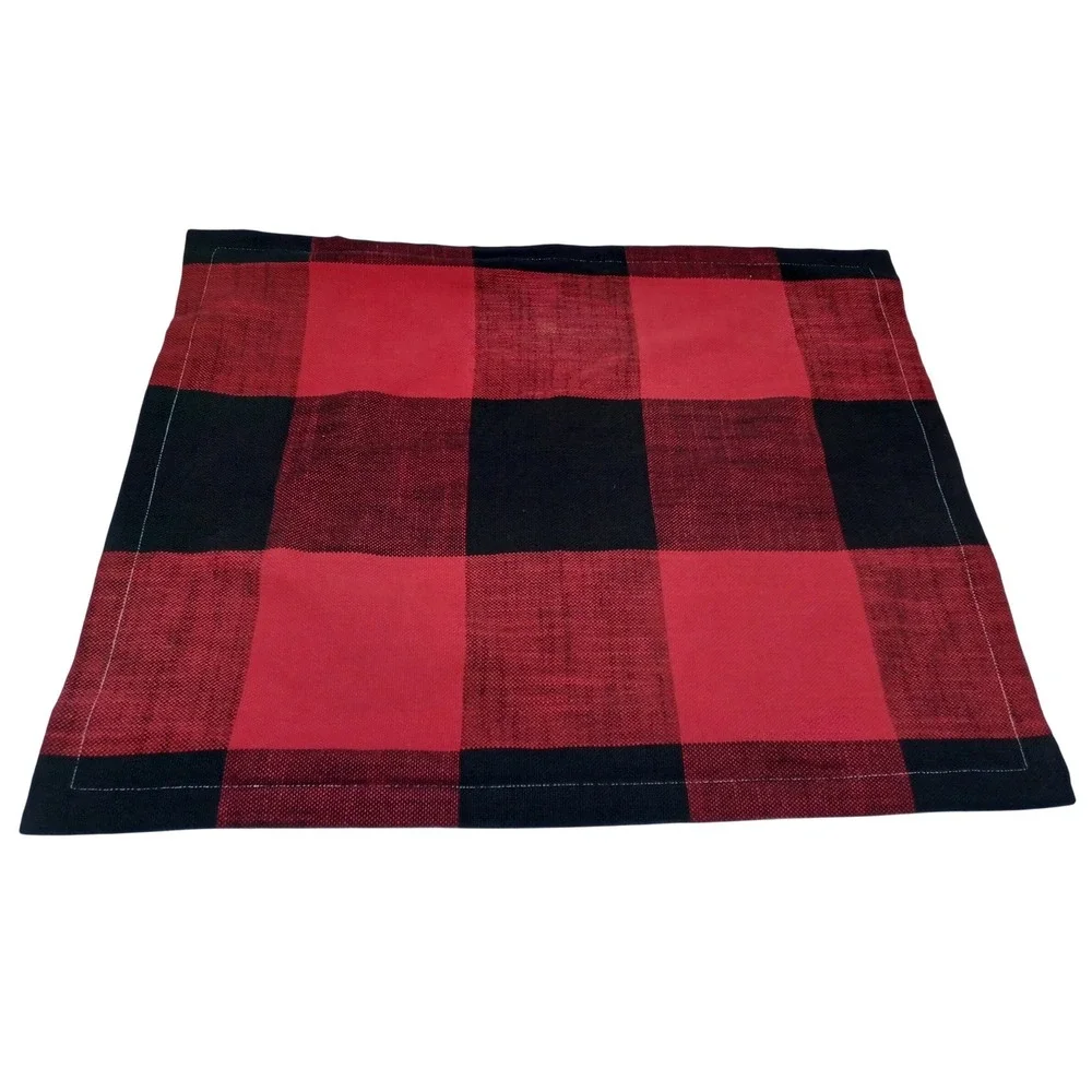 Pottery Barn Bryce Check Standard Pilllow Shams Buffalo Plaid Set of 2 Cabincore